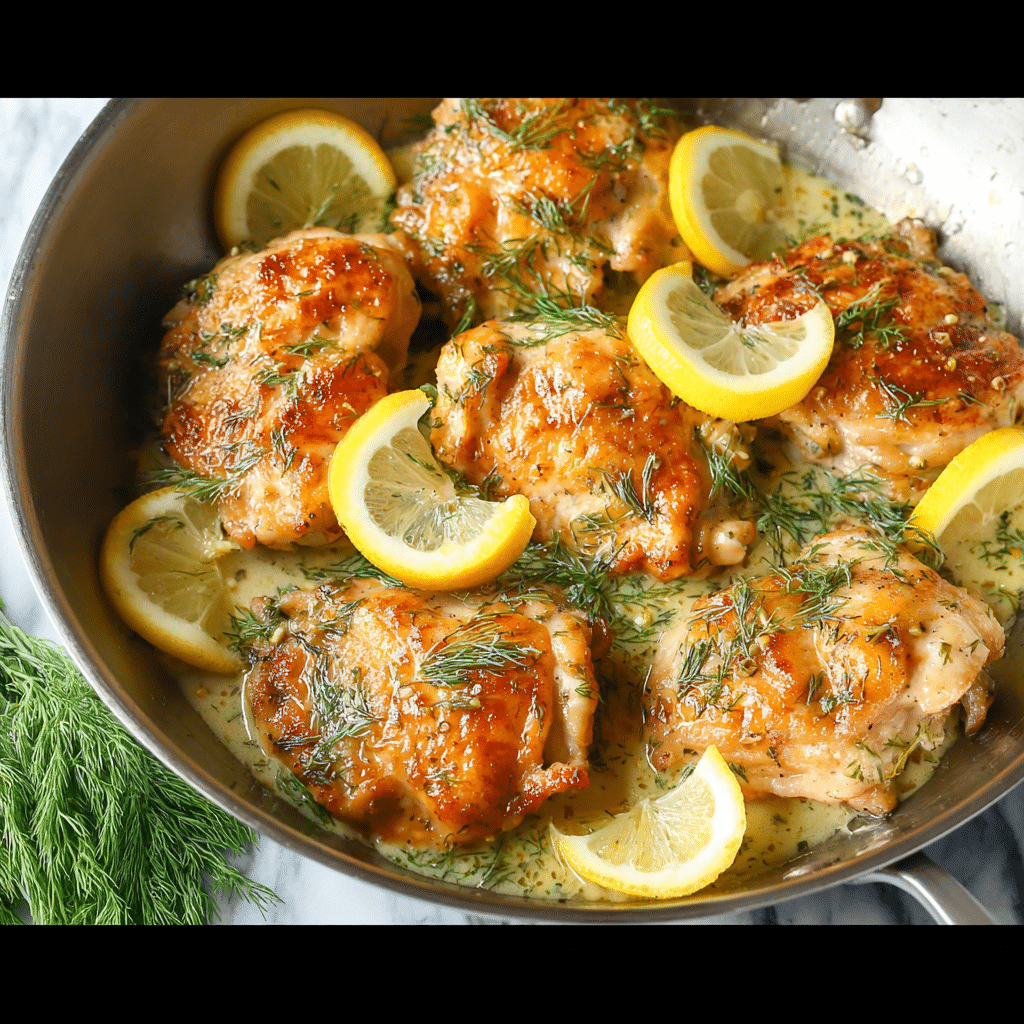 Lemon-Dill Chicken Thighs with Capers