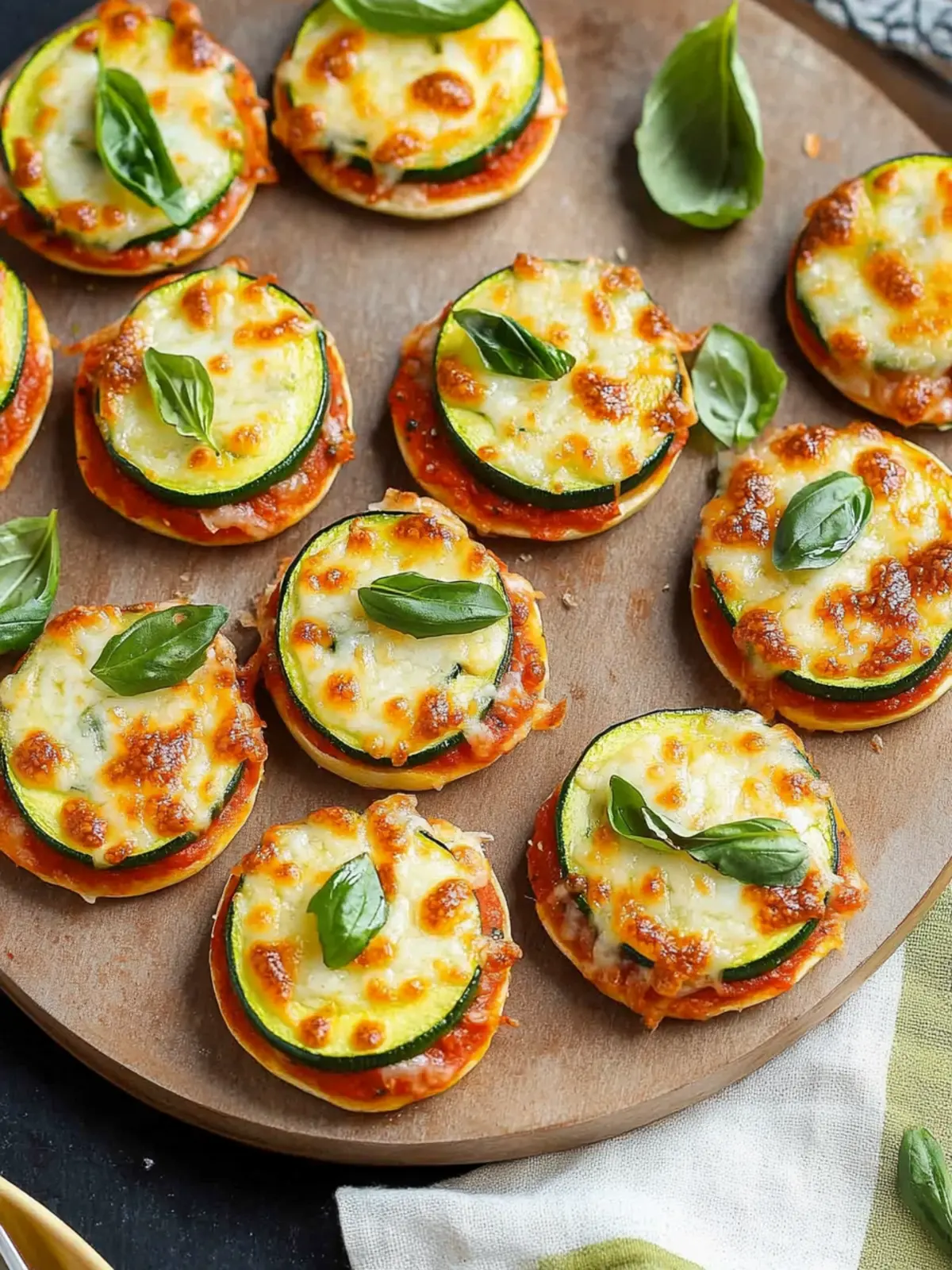 Cheesy Keto Zucchini Pizza Bites