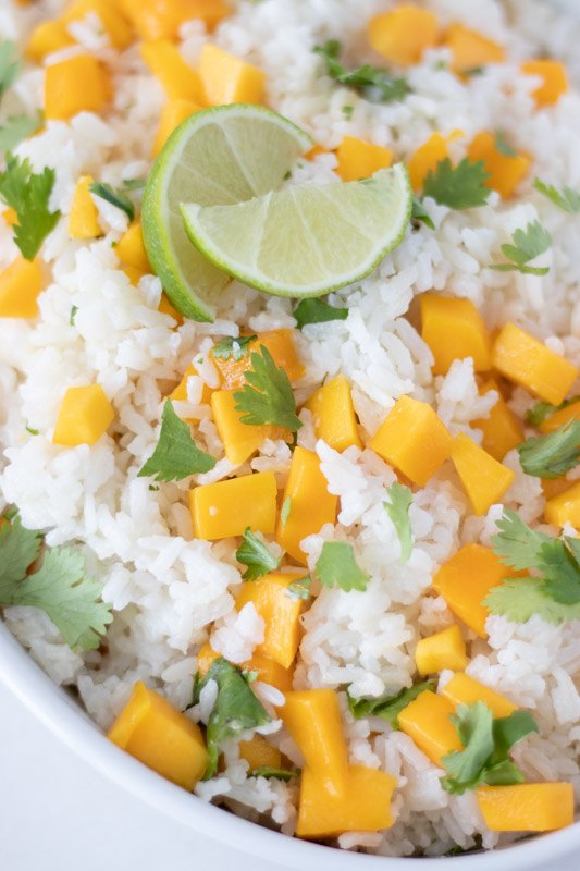 Mango-Coconut Rice with Lime Zest