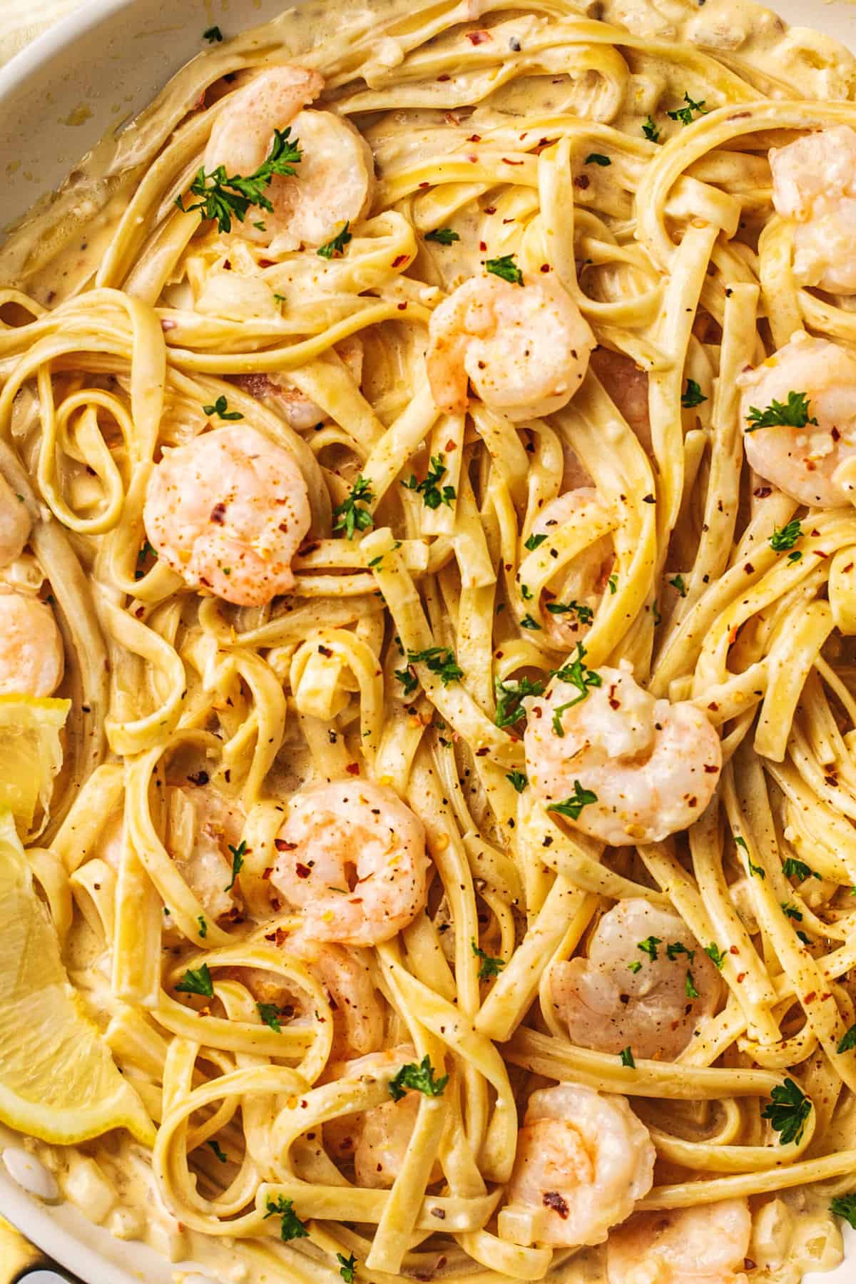 Sautéed Garlic Shrimp with Lemon-Herb Pasta