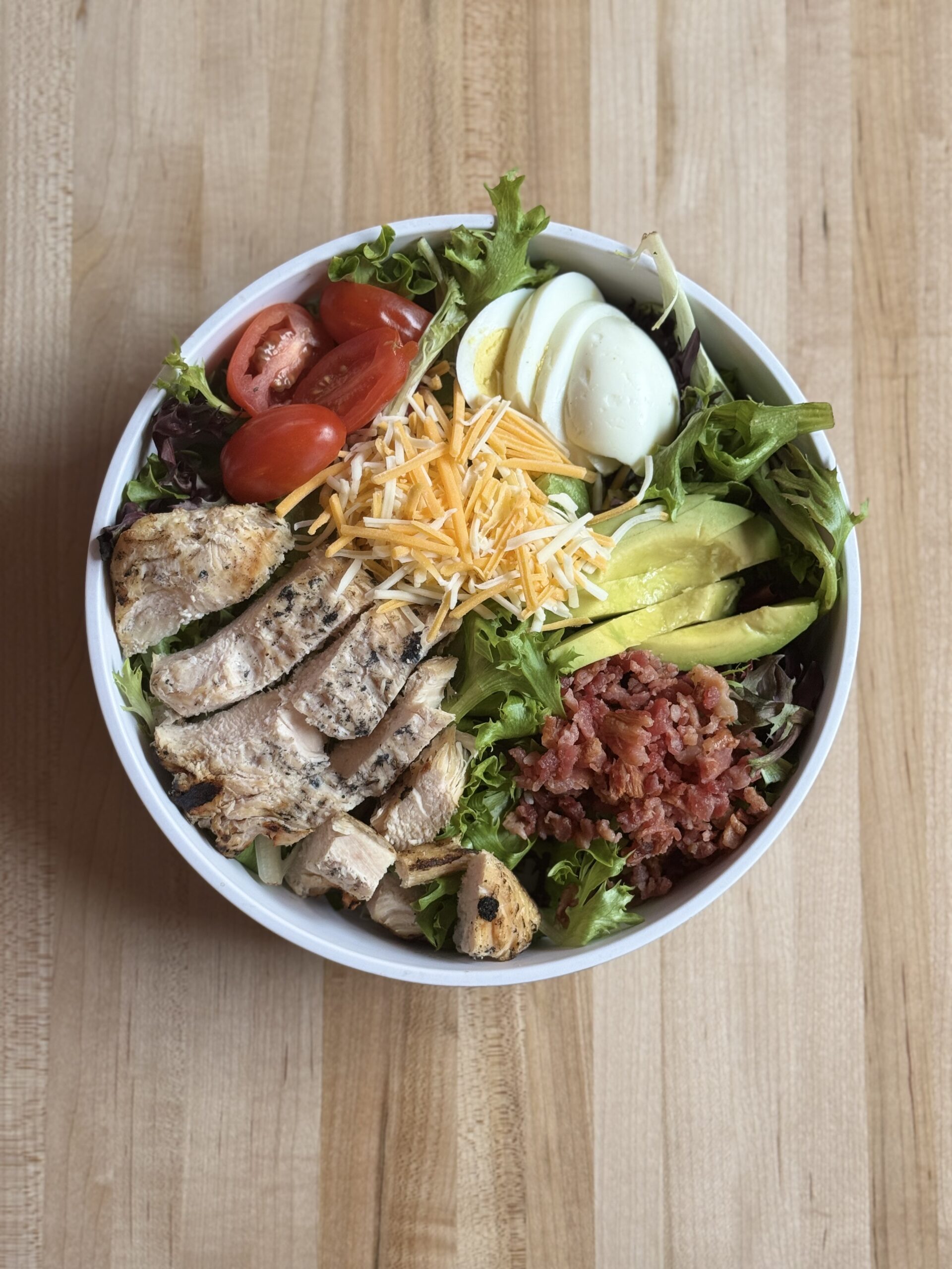 Avocado and Bacon Cobb Salad