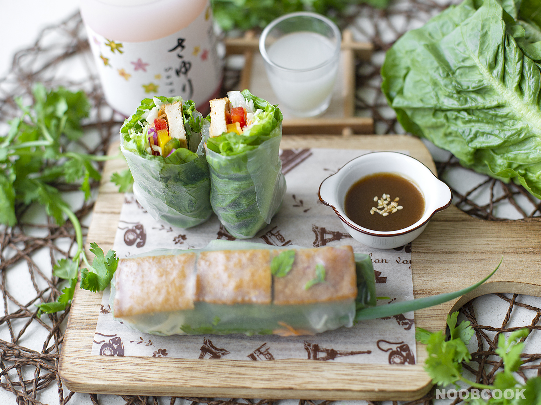 Southeast Asian Vegetable and Tofu Spring Rolls