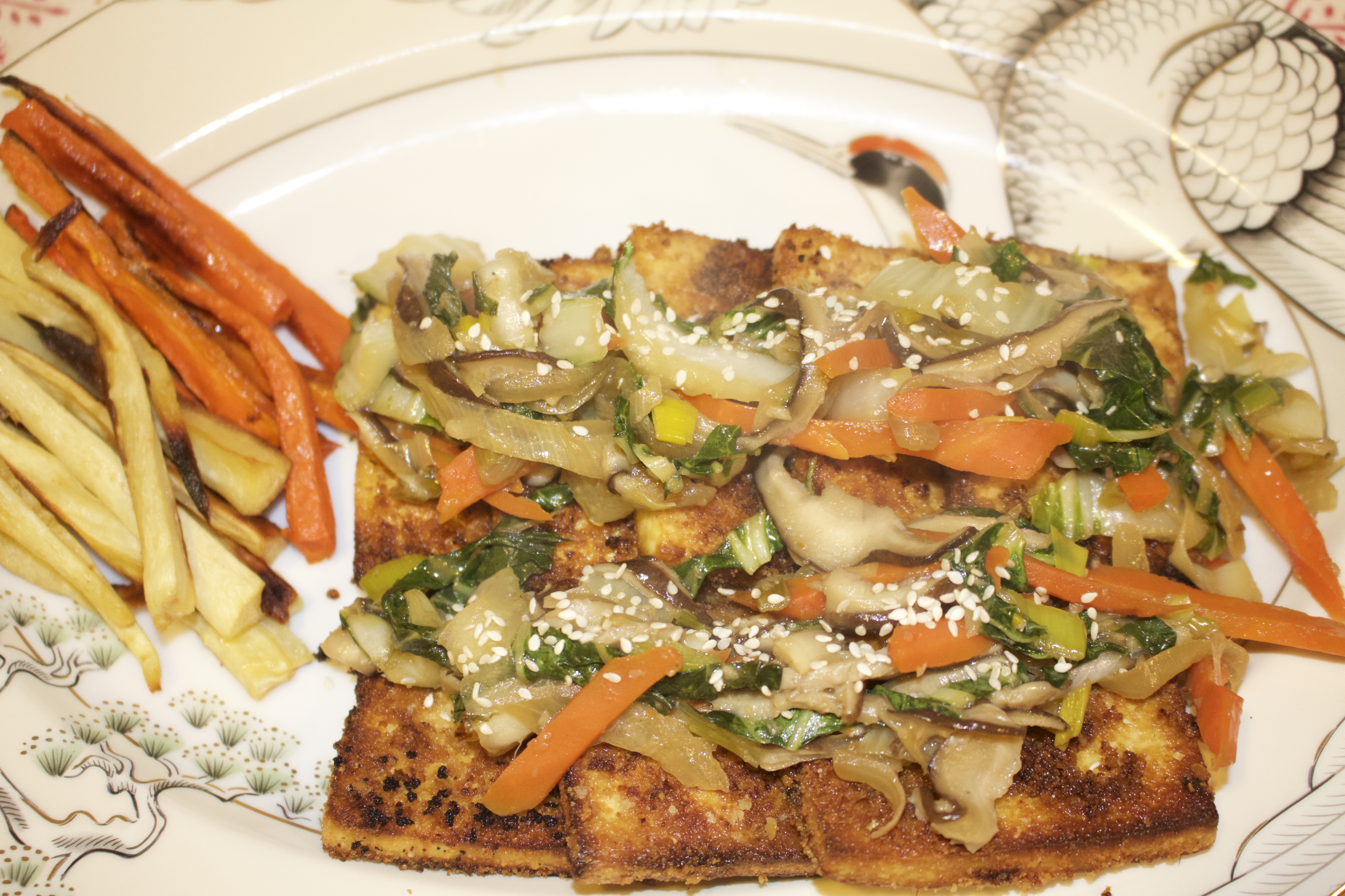 Miso-Glazed Tofu with Sesame Bok Choy