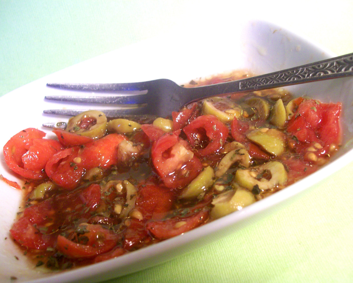 Manchego Tomato and Olive Salad