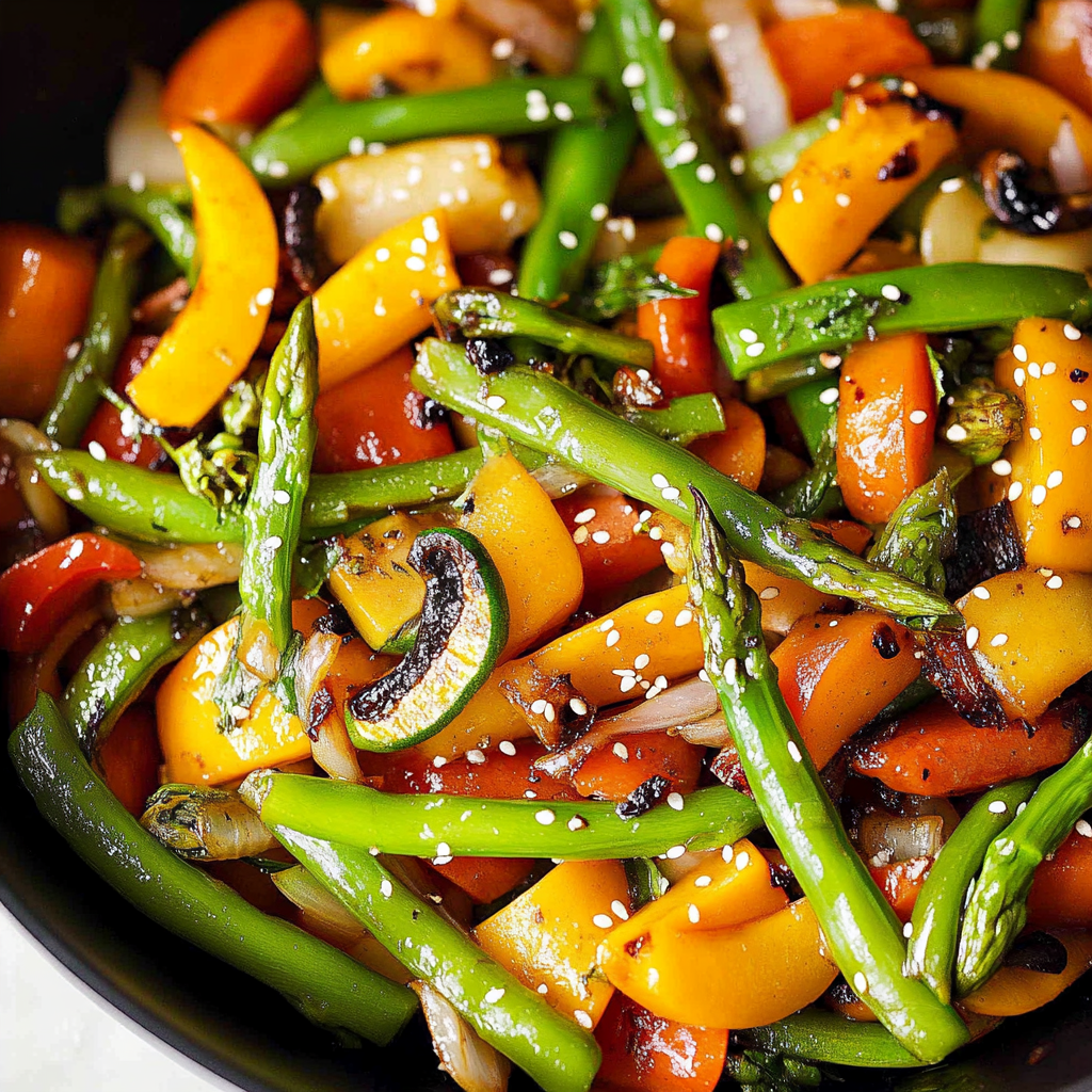 Spring Vegetable Stir-Fry with Sesame Oil