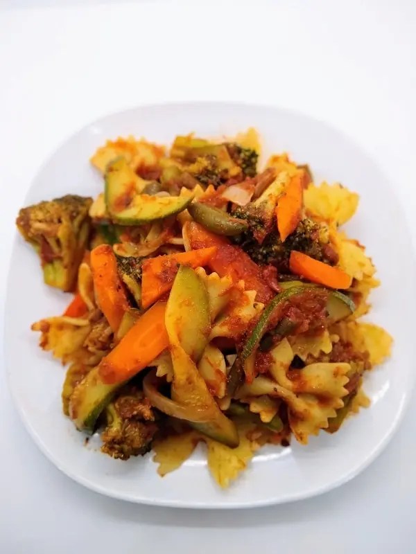 Lemon-Dill Farfalle with Roasted Vegetables