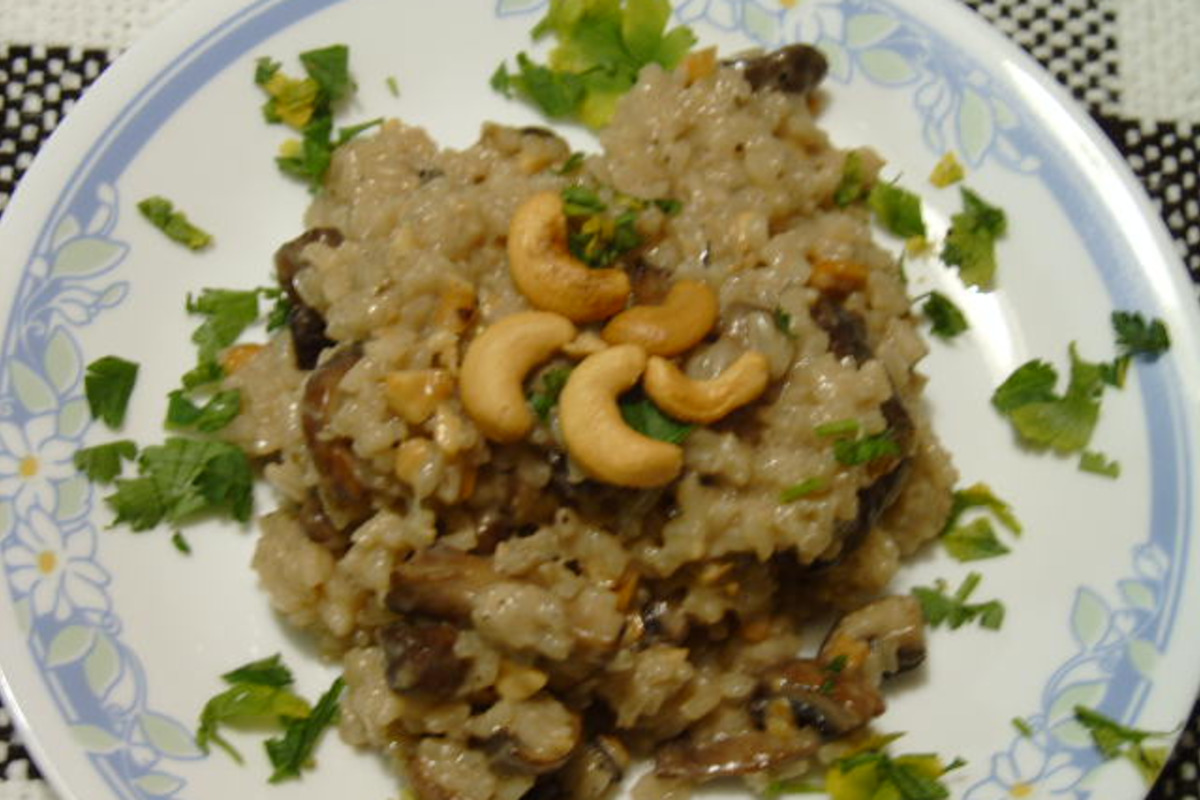 Business Aviation Mushroom Risotto