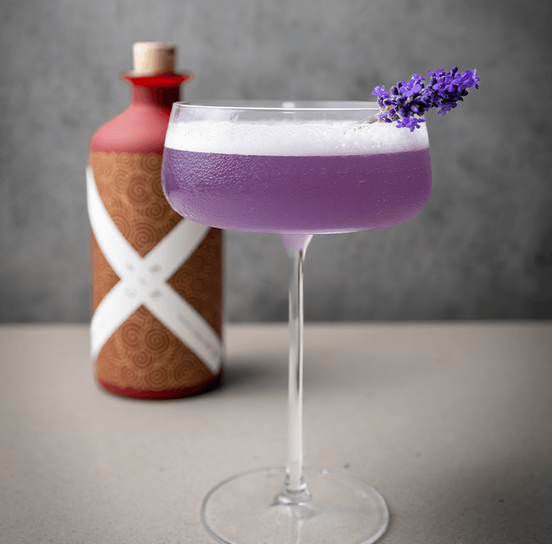 Lavender Gin Sour with Elderflower Syrup