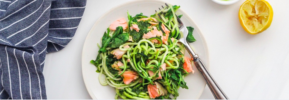 Dill-Salmon with Zucchini Noodles
