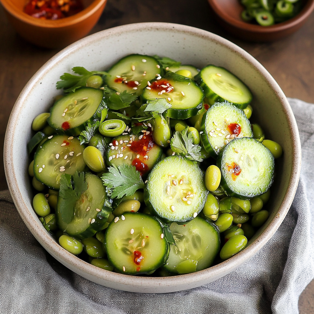 Miso-Glazed Cucumber and Edamame Salad