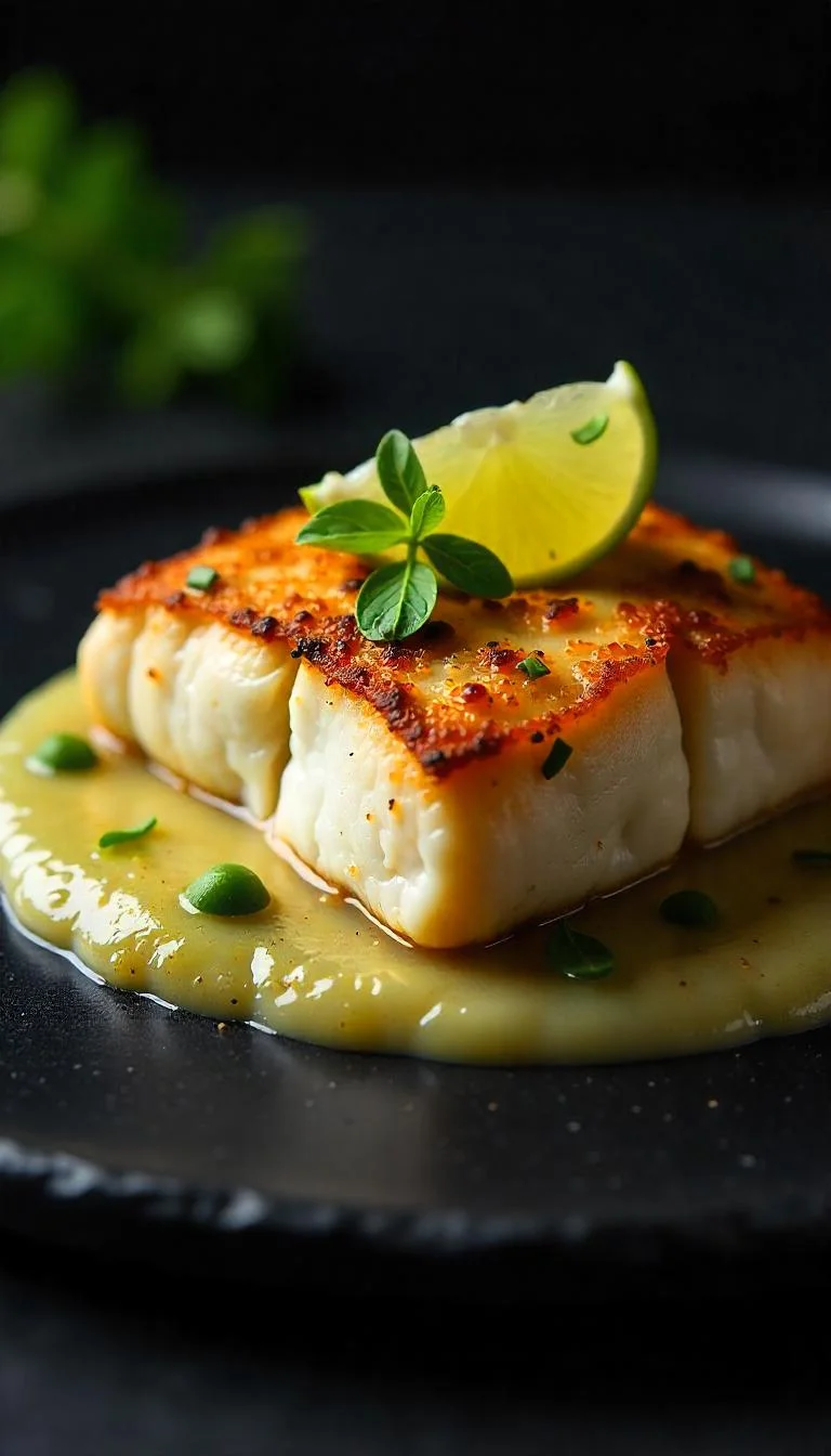 Pan-Seared Lemon-Caper Cod with Herb Vinaigrette