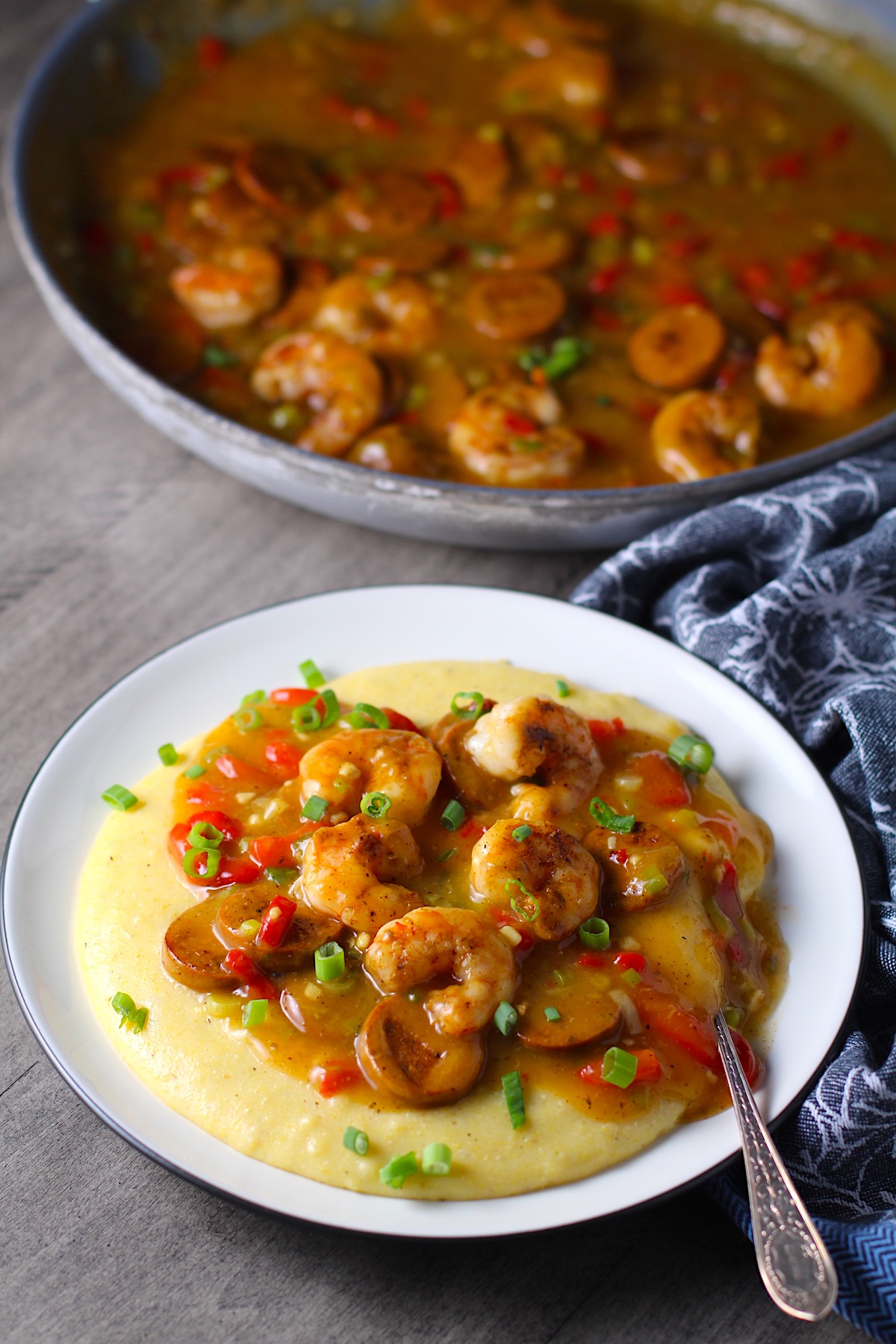Creamy Stone-Ground Grits with Shrimp and Andouille Sausage