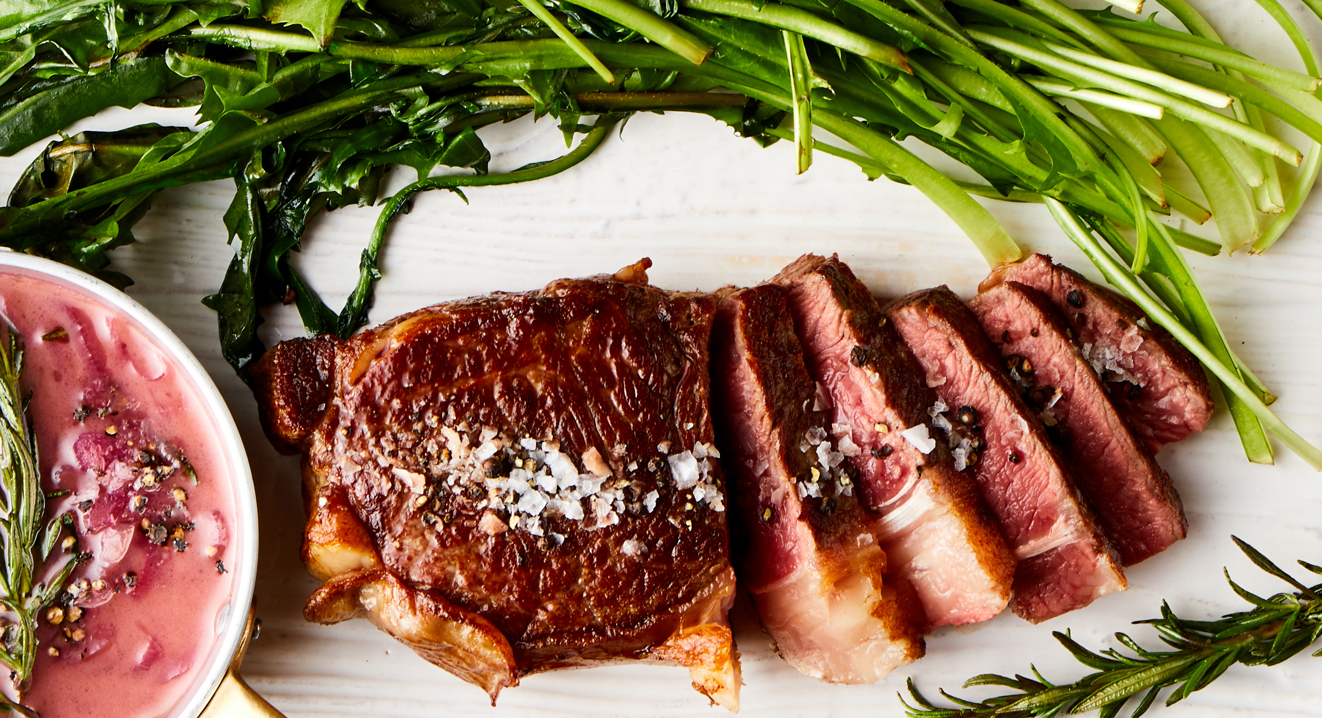 Pan-Seared Ribeye with Fresh Herbs