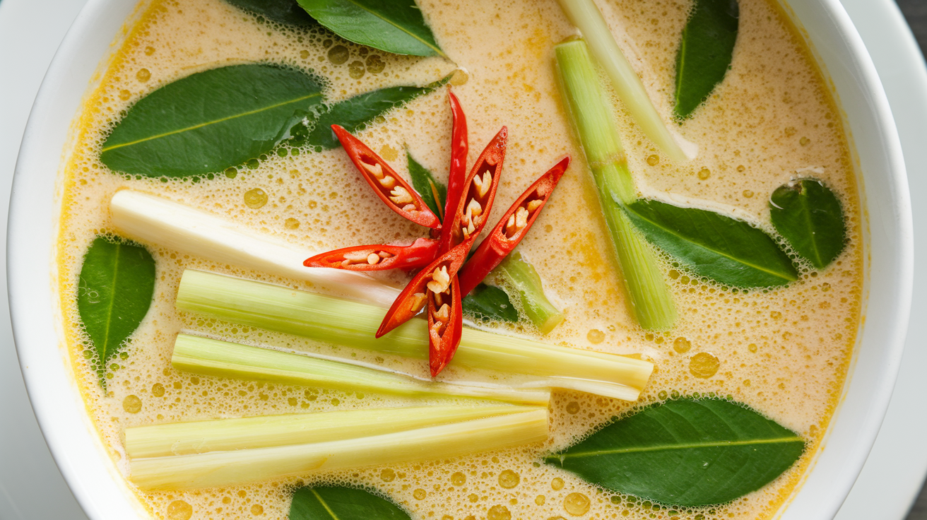 Coconut Fish Noodle Soup with Lemongrass
