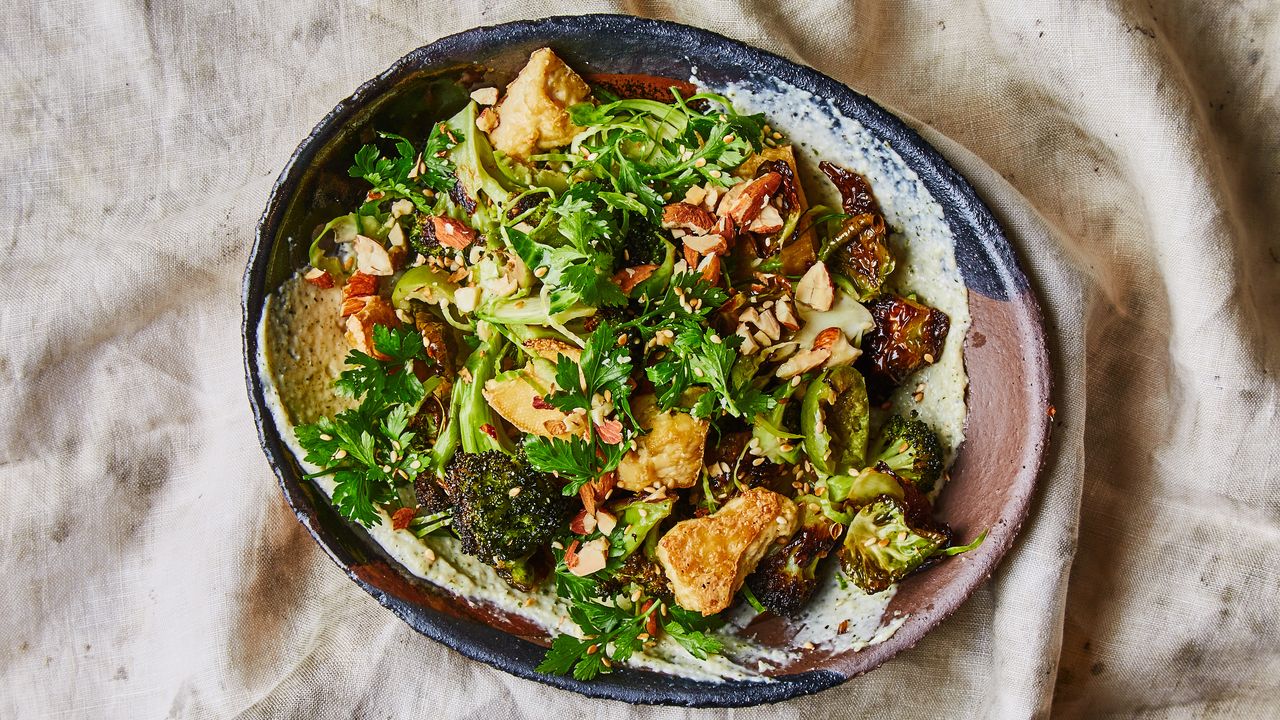 Miso-Glazed Tofu with Roasted Broccoli