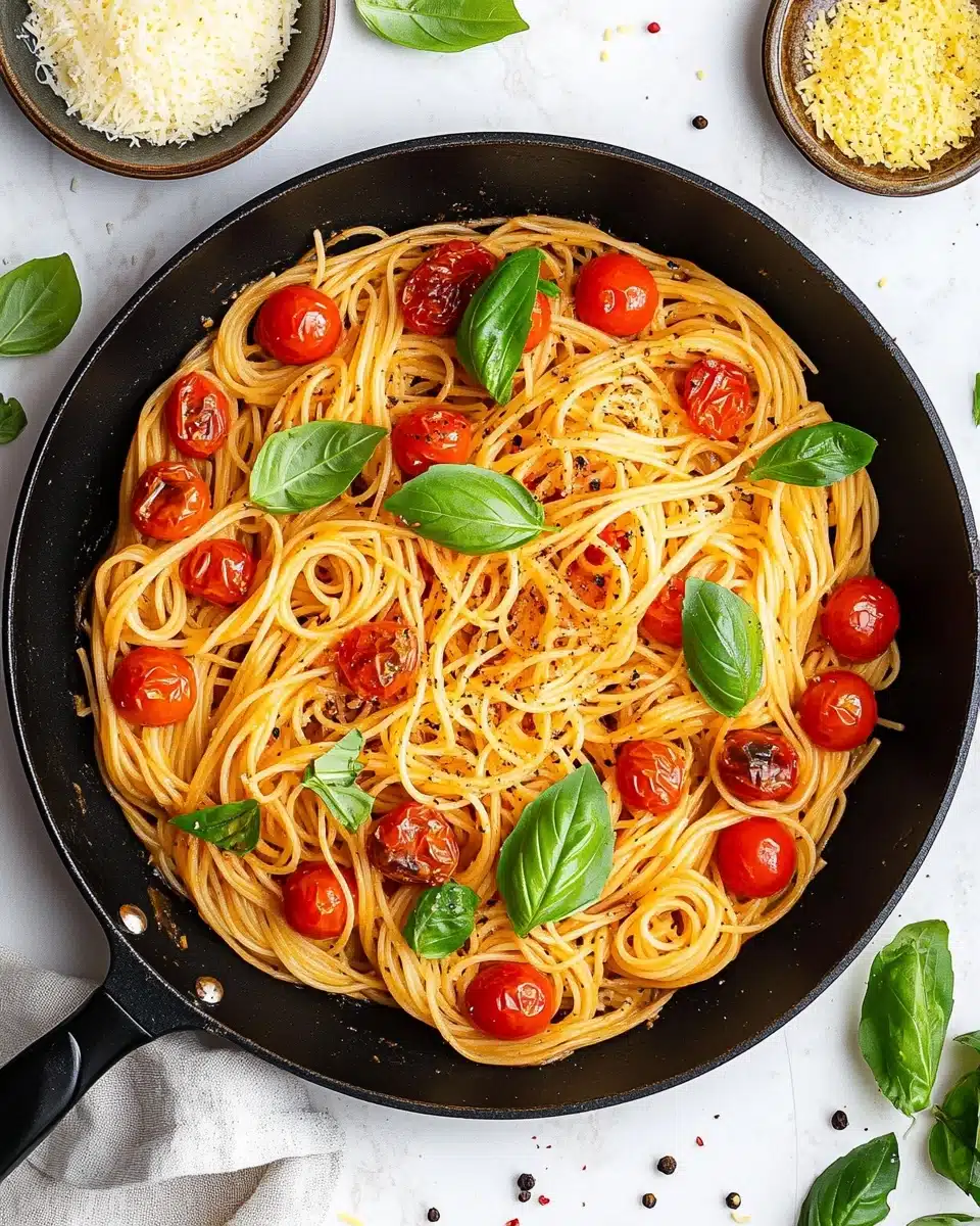 One-Pot Tomato Basil Pasta with Zucchini and Cherry Tomatoes