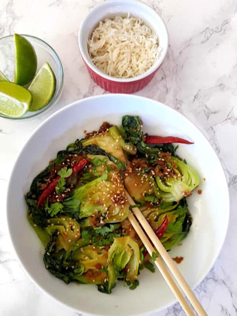 Ginger Chicken Stir-Fry with Bok Choy