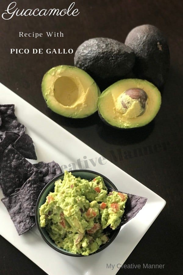 Authentic Guacamole with Fresh Avocado and Pico de Gallo