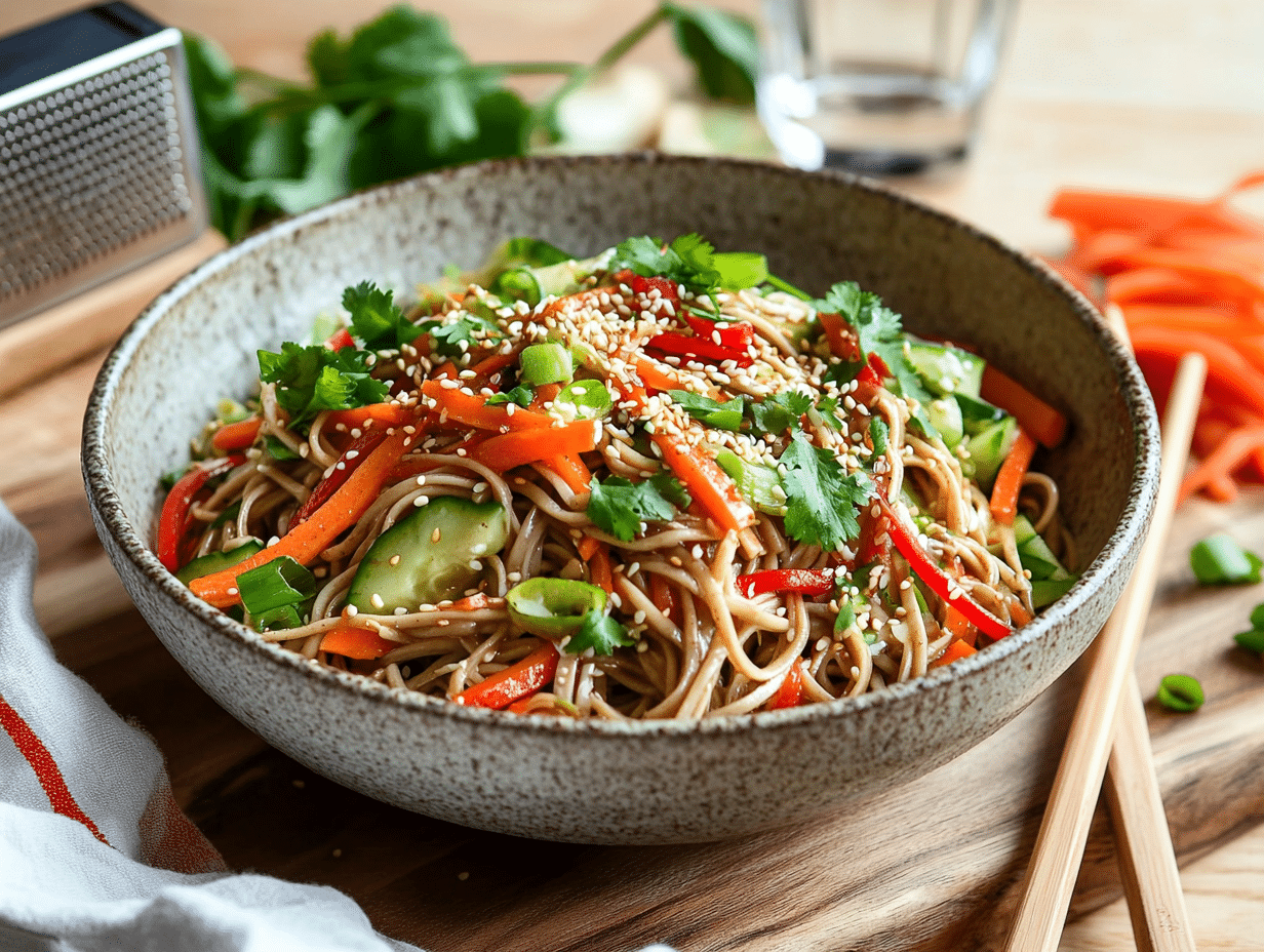One-Pan Soba Noodles with Sesame-Ginger Veggies