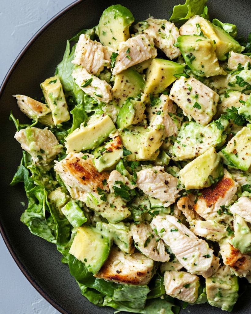 Herb-Infused Chicken Salad with Avocado