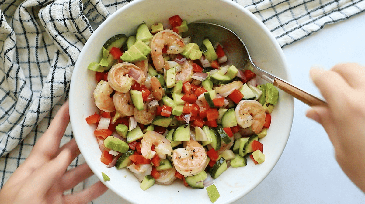 Avocado-Cucumber Seafood Salad with Lime Vinaigrette