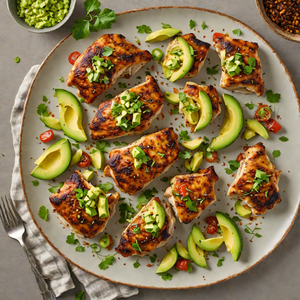 Pan-Seared Chicken Thighs with Garlic and Thyme, Avocado Salsa