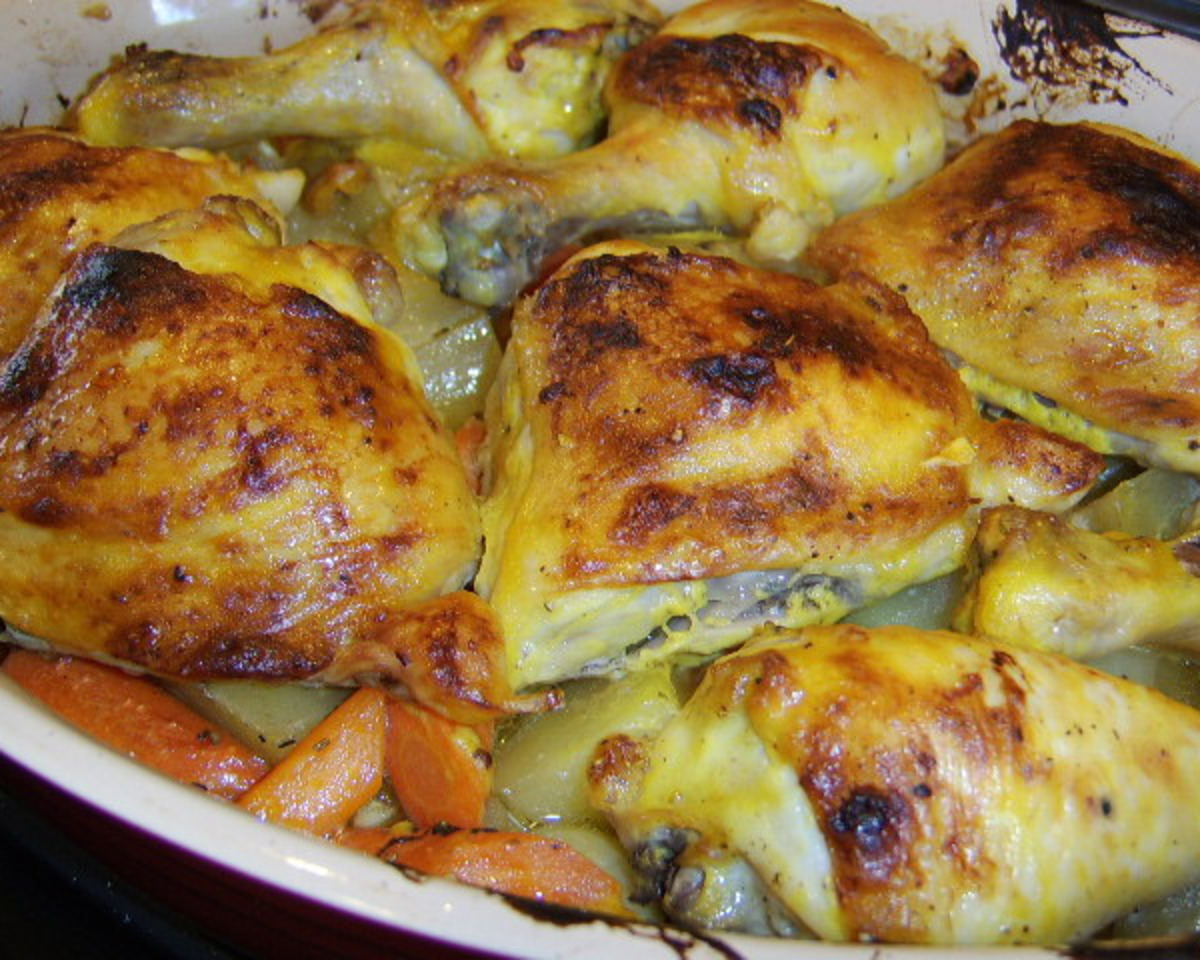 Honey-Mustard Glazed Chicken with Roasted Carrots
