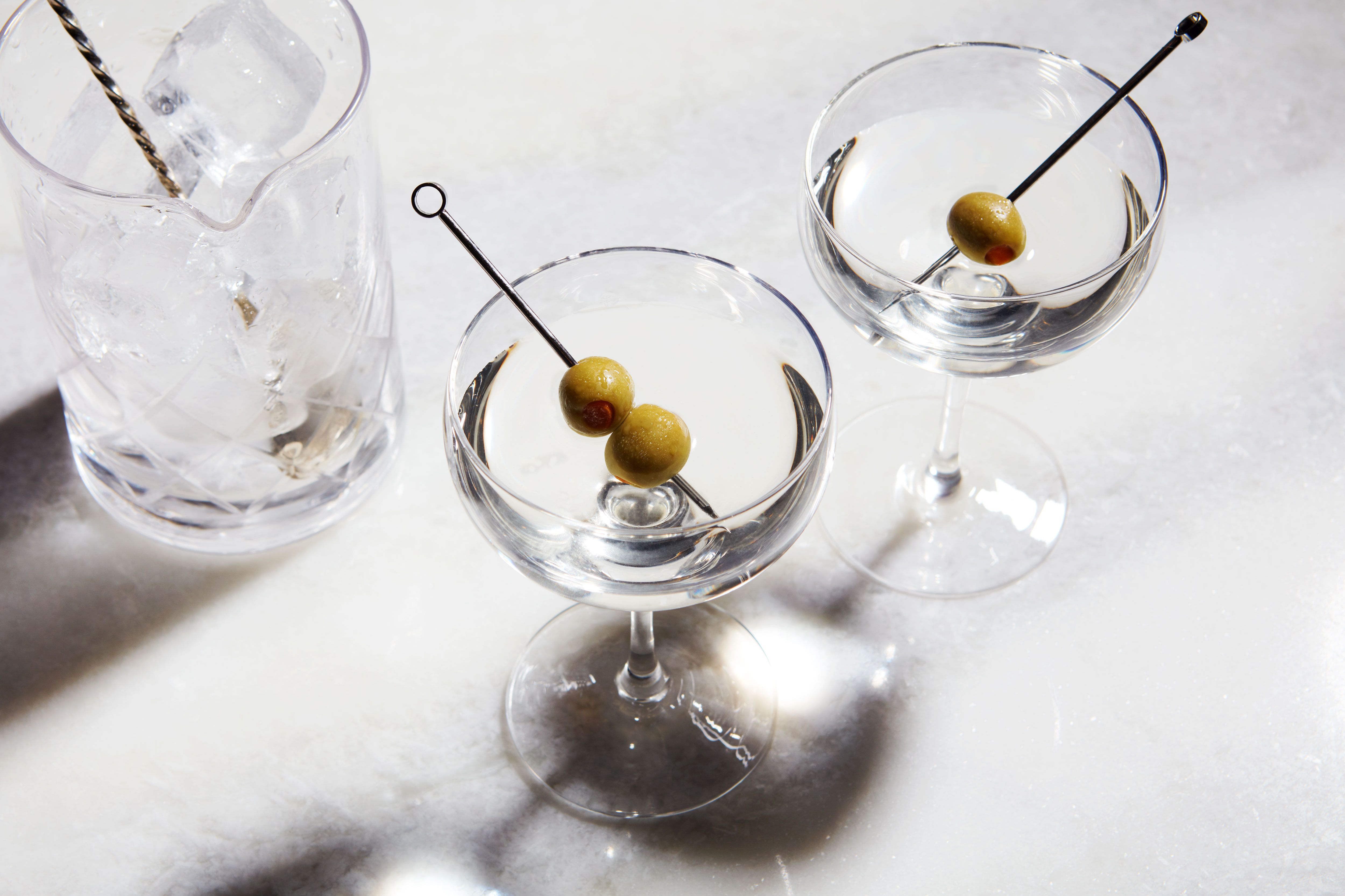 Stirred Perfect Martini with Sweet and Dry Vermouth