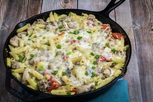 One-Pot Tomato Basil Chicken with Penne
