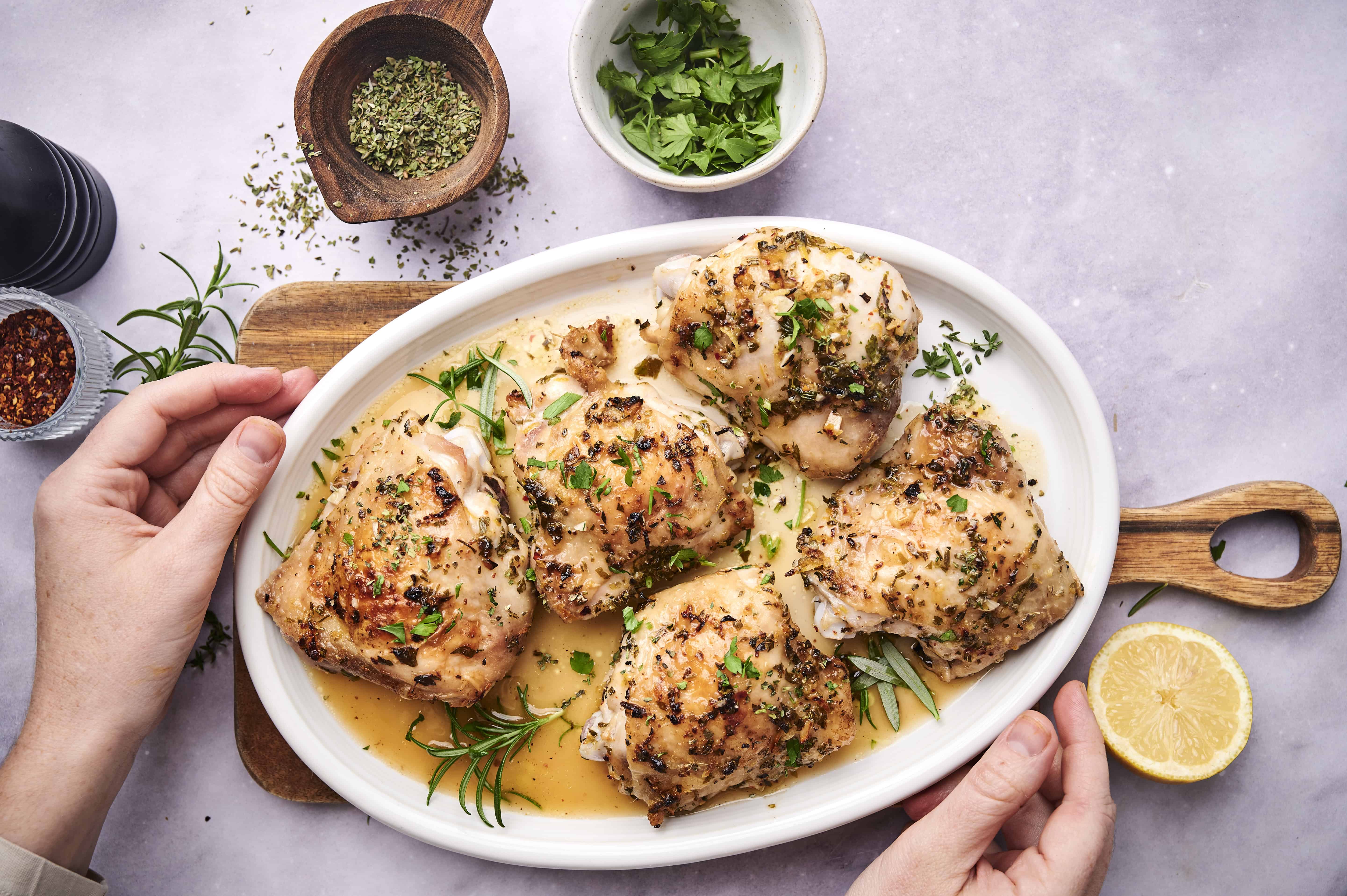 Sheet Pan Herb-Roasted Chicken Thighs