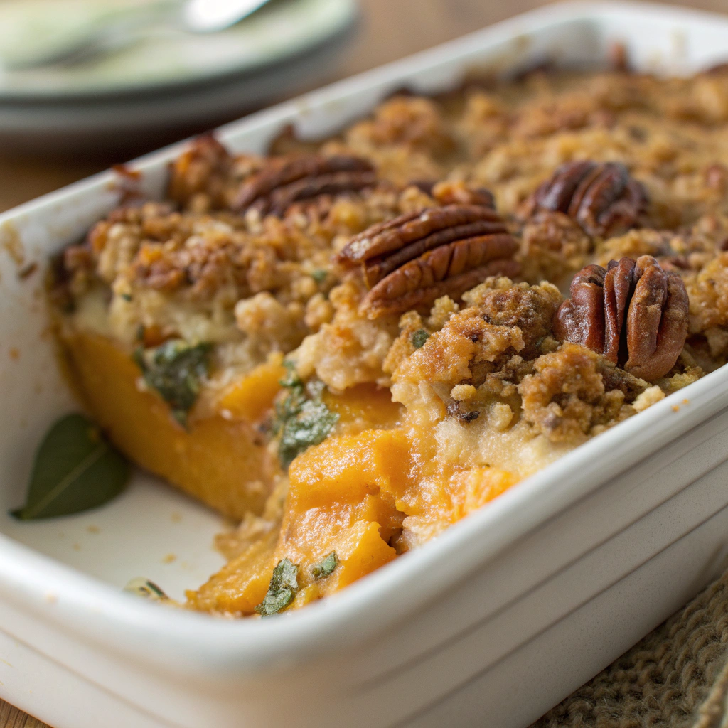 Crisp-Topped Butternut Squash Casserole