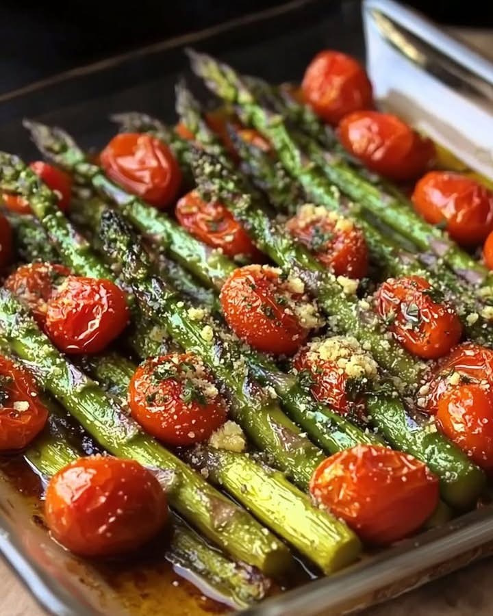Sheet Pan Lemon-Glazed Salmon with Roasted Asparagus and Cherry Tomatoes