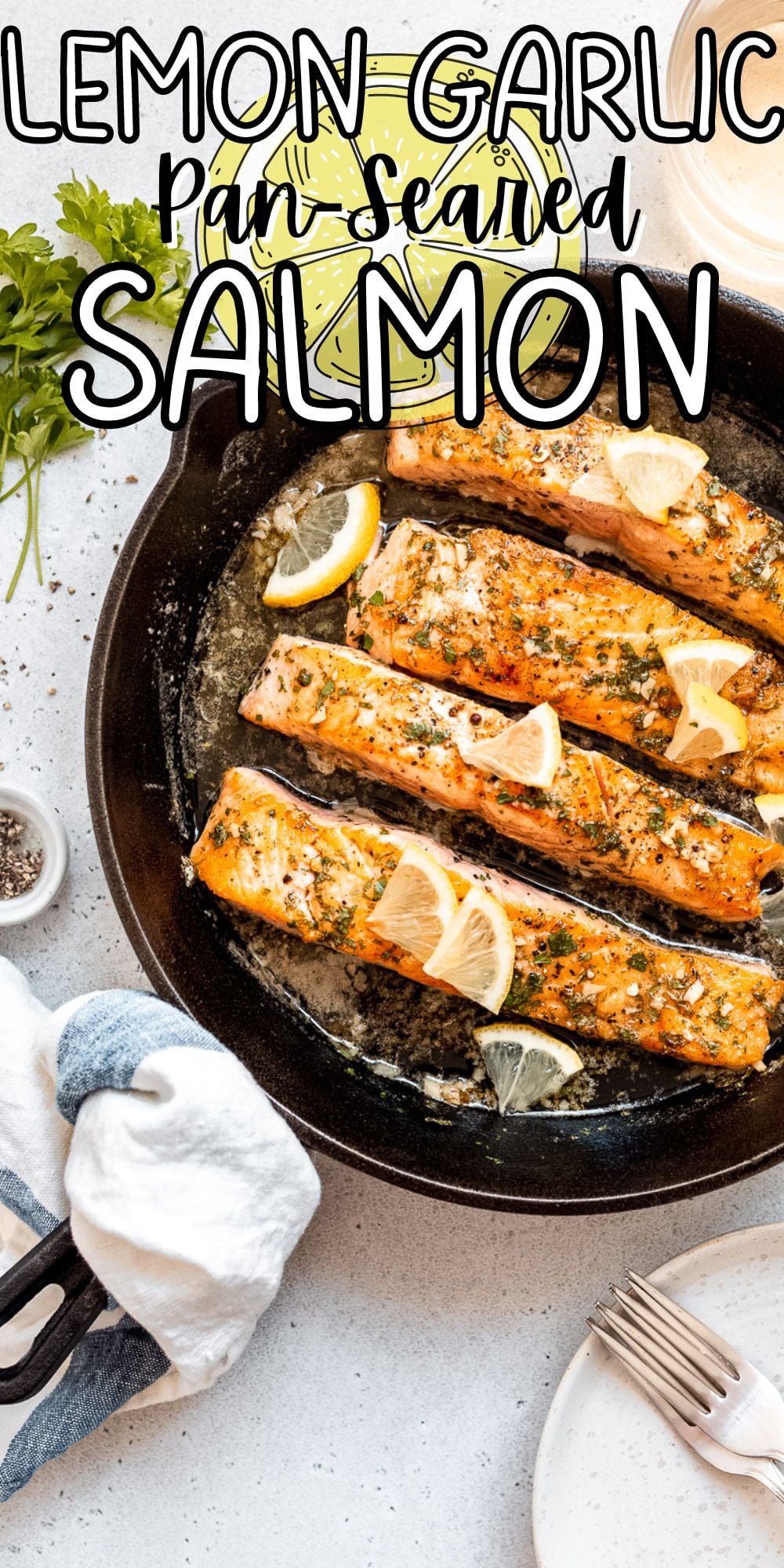 Pan-Seared Salmon with Lemon-Garlic Avocado