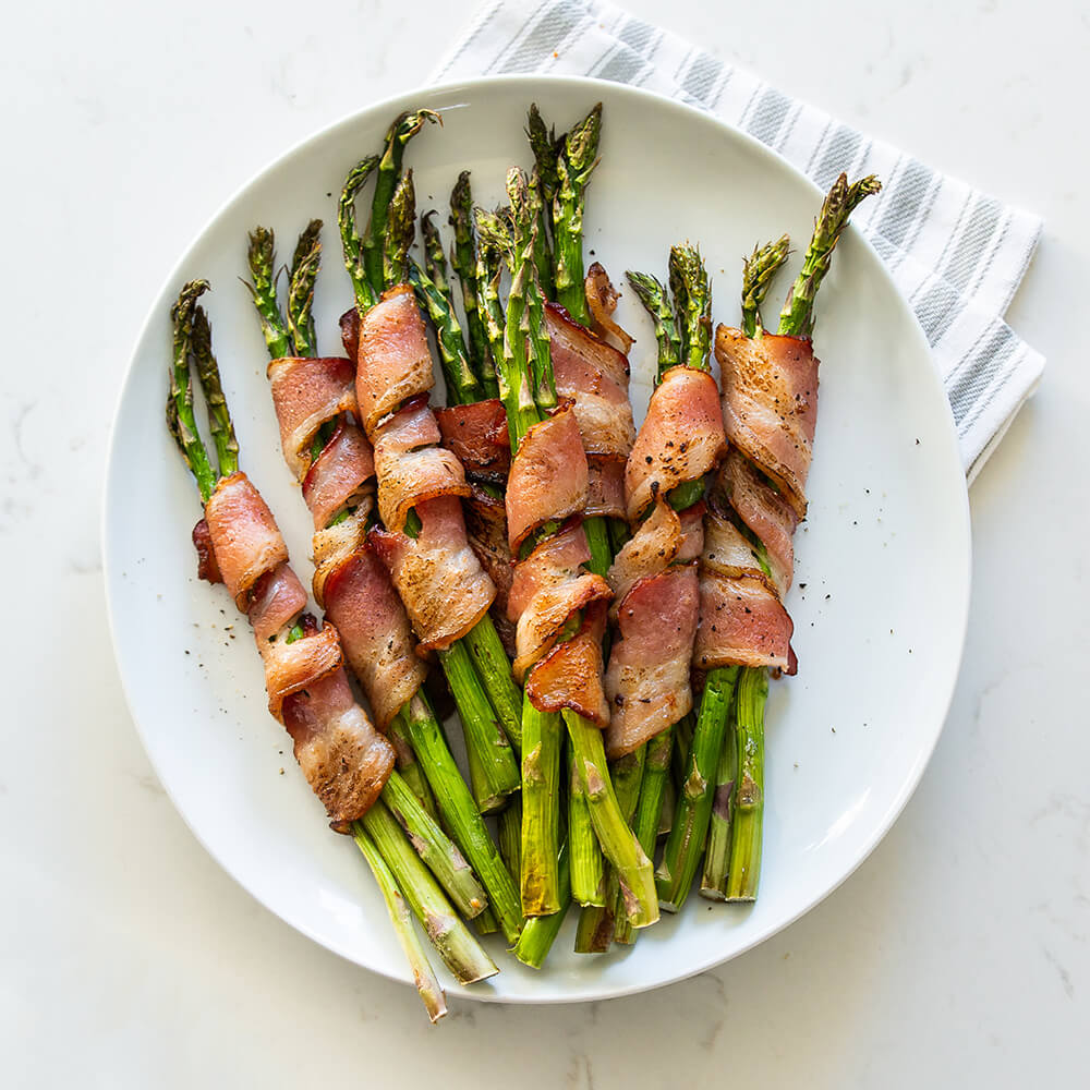 Bacon-Wrapped Asparagus with Boursin