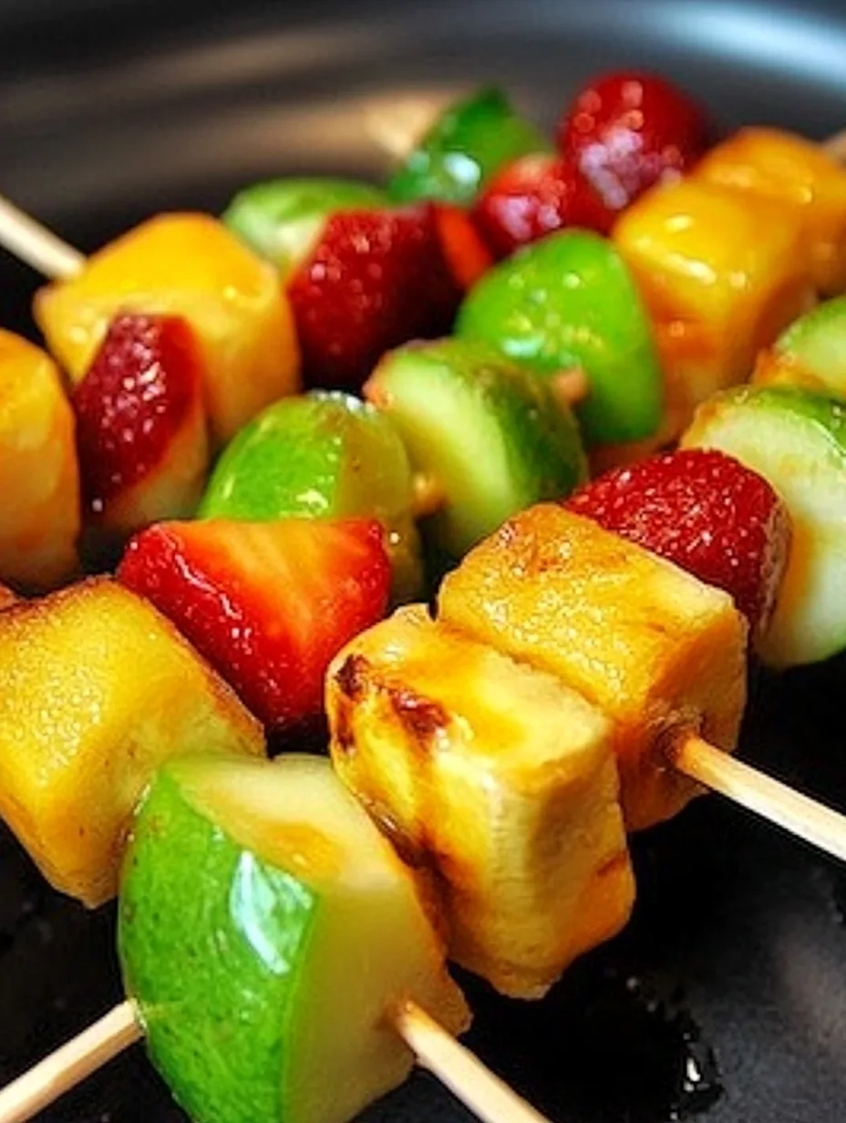 Honey-Lime Fruit Skewers with Citrus Dip