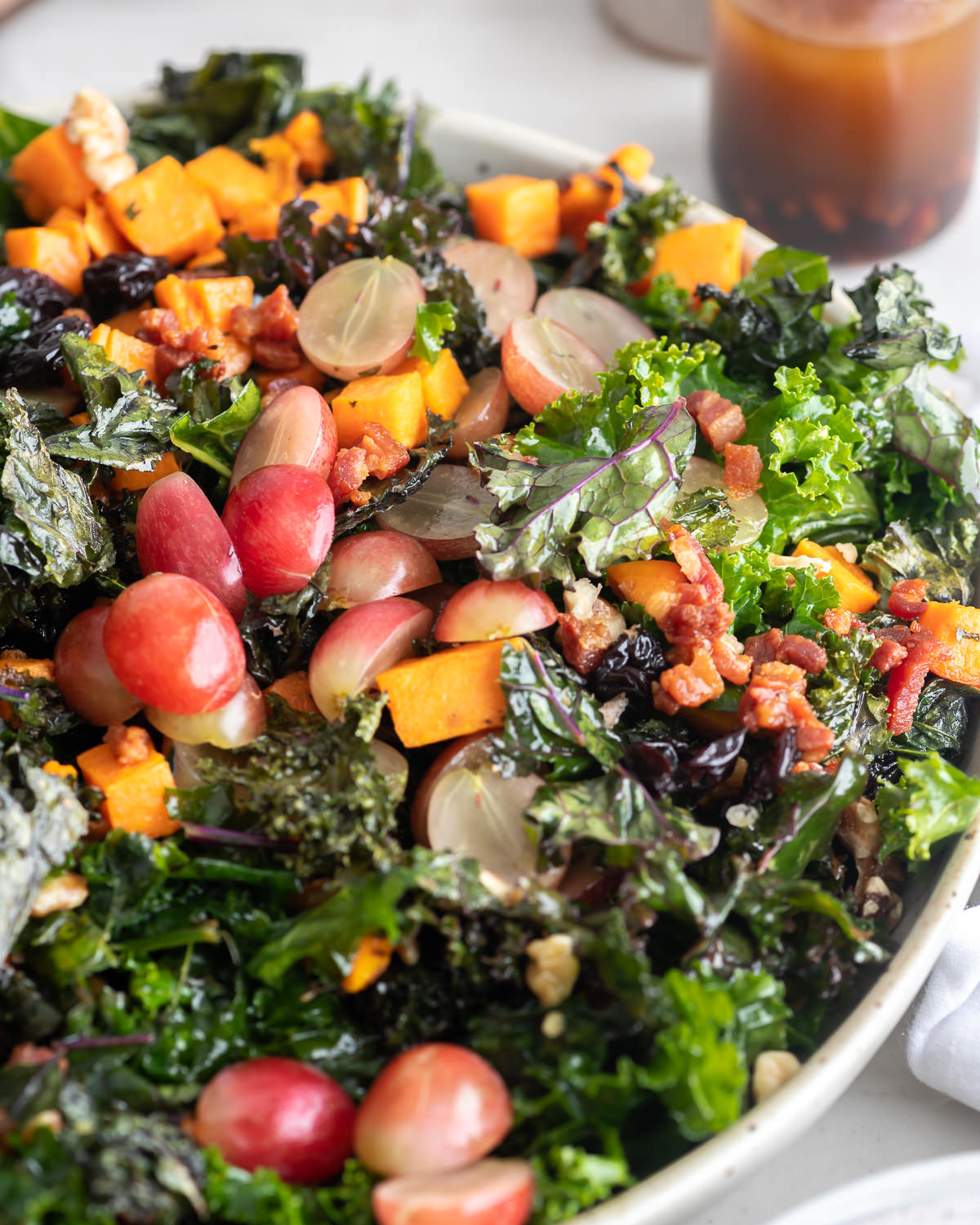 Golden-Roasted Sweet Potato and Kale Salad
