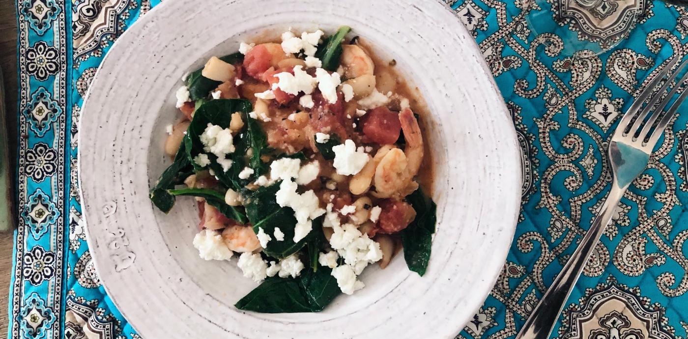 Savory Shrimp and Heirloom Tomato Skillet