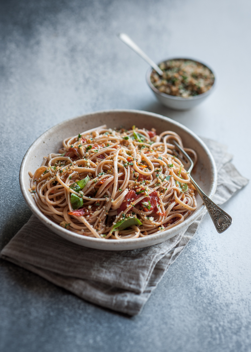 Sage-Butter Linguine with Roasted Cherry Tomatoes