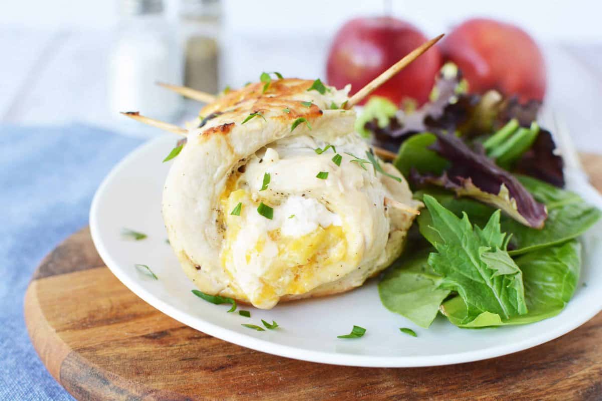 Spiced Apple and Cheddar Stuffed Chicken Breast