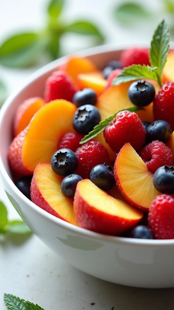 Citrus-Glazed Peach and Berry Salad