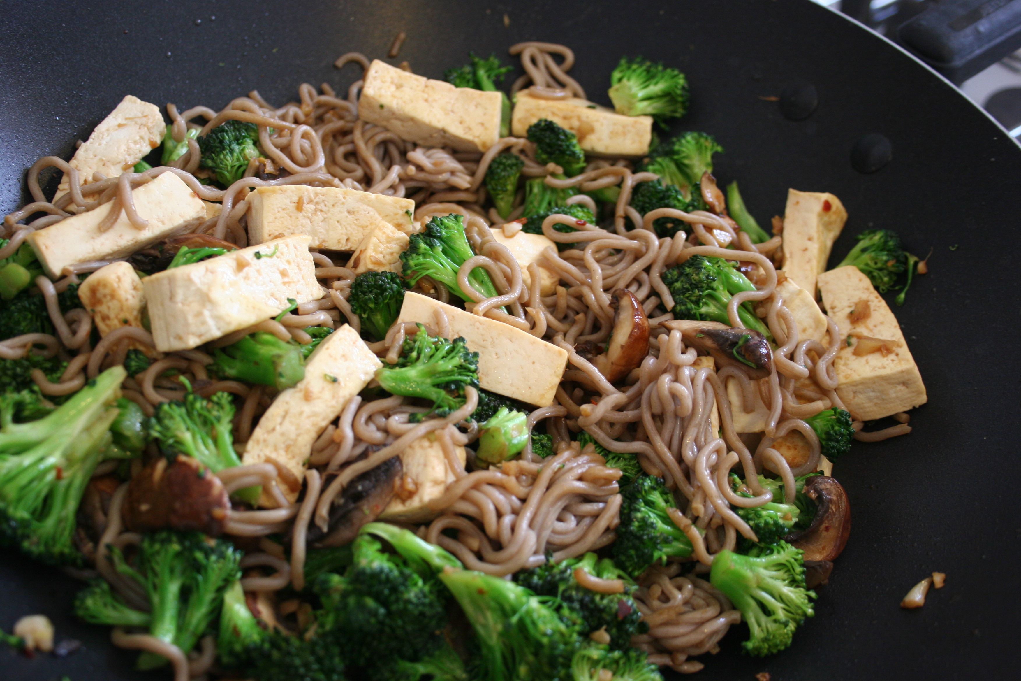 Miso-Glazed Tofu with Soba Noodles and Broccoli