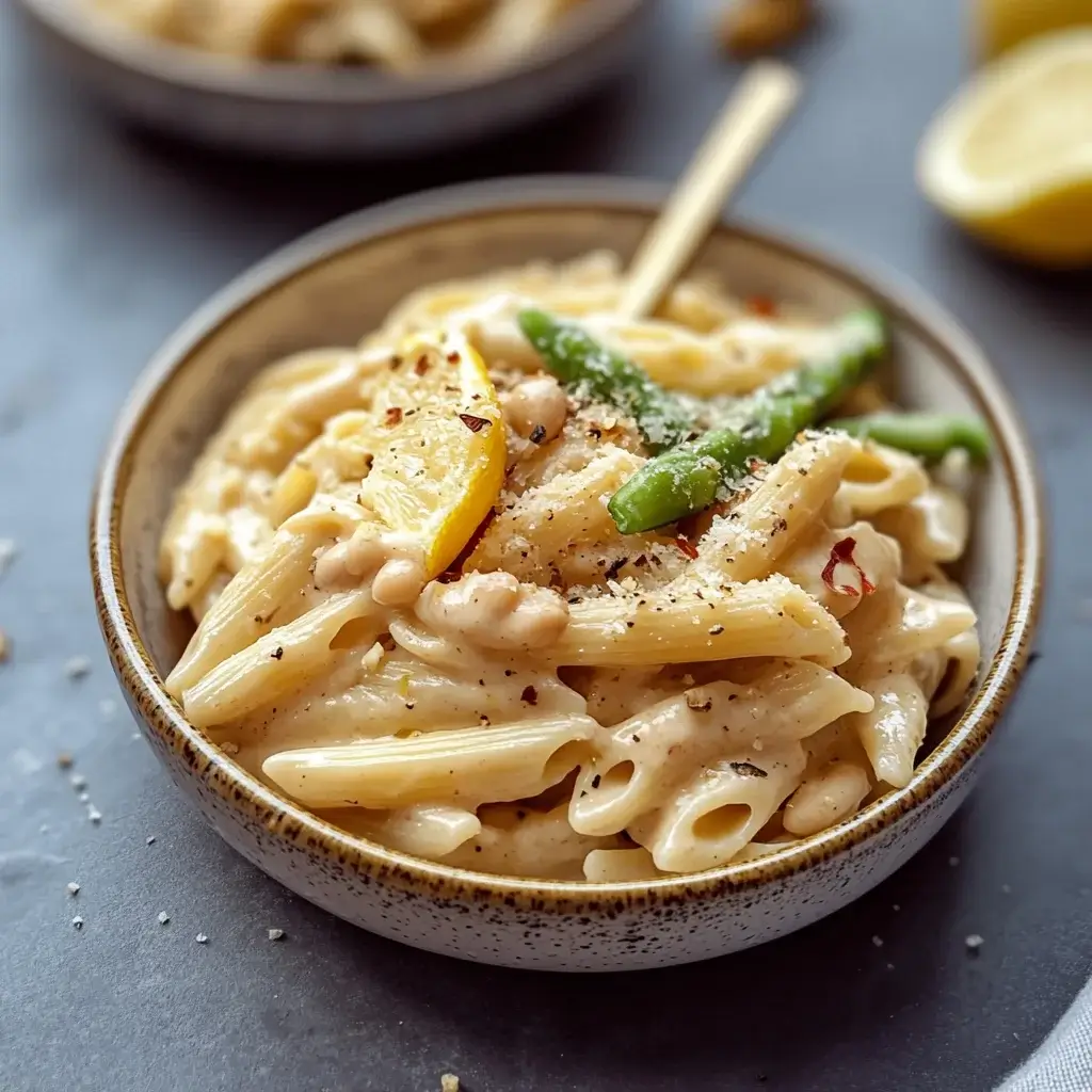 One-Pot Lemon-Infused Pasta with White Beans