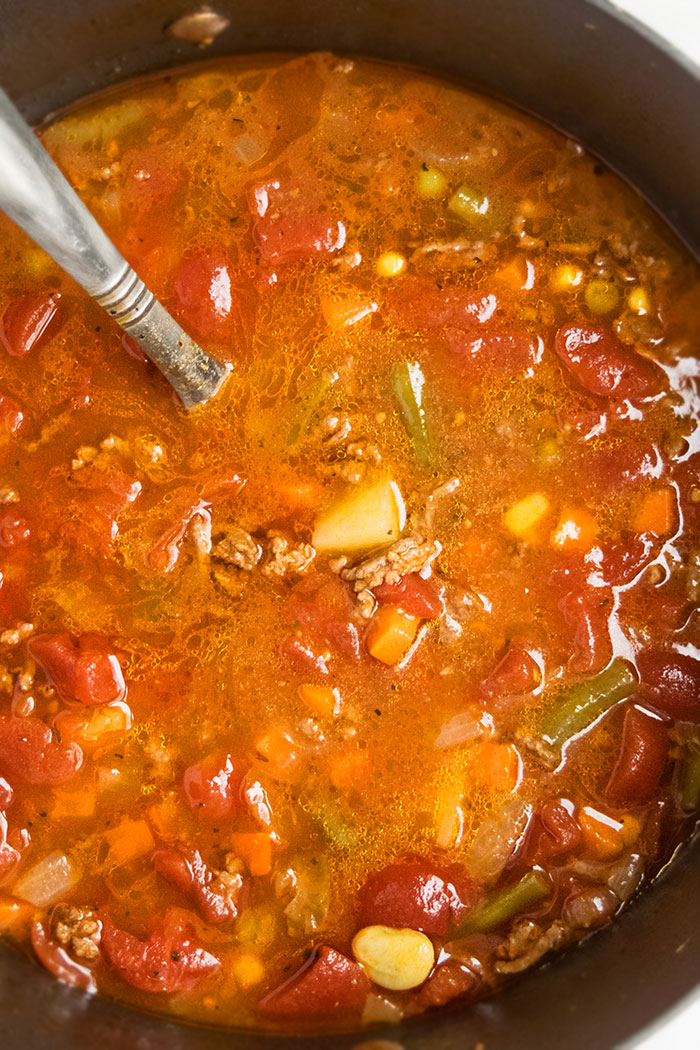 One-Pot Beef and Vegetable Soup with Thyme