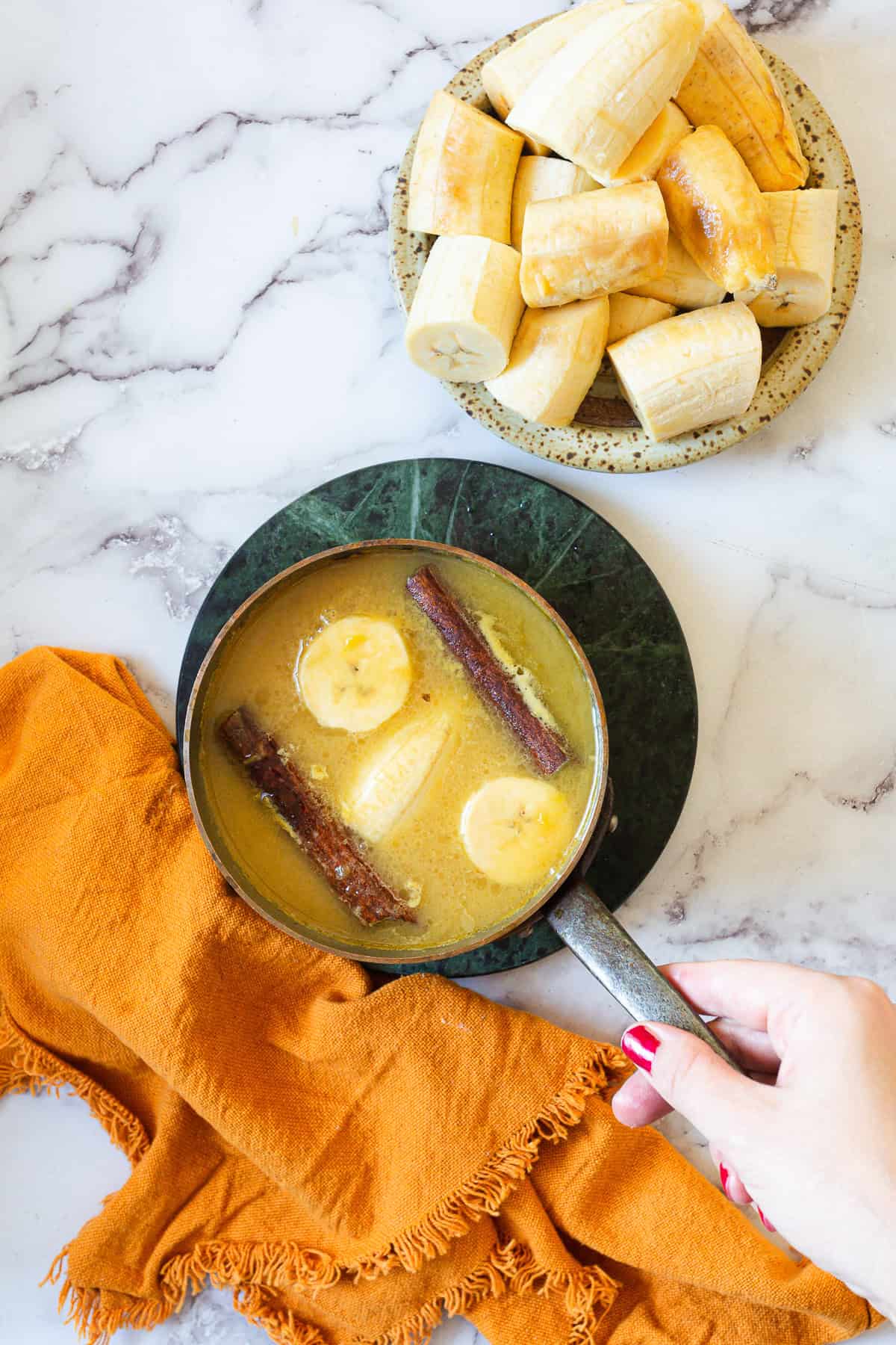 Poached Plantains with Coconut Milk