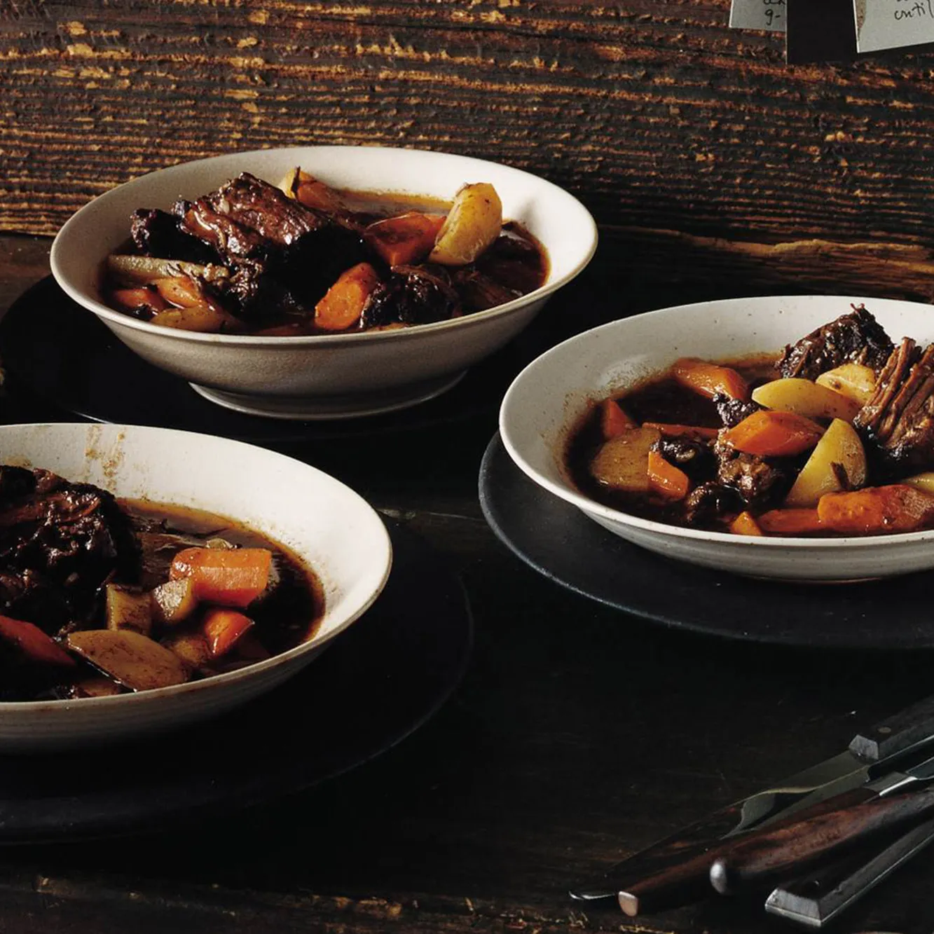 Slow-Braised Beef and Stout Stew with Carrots and Potatoes