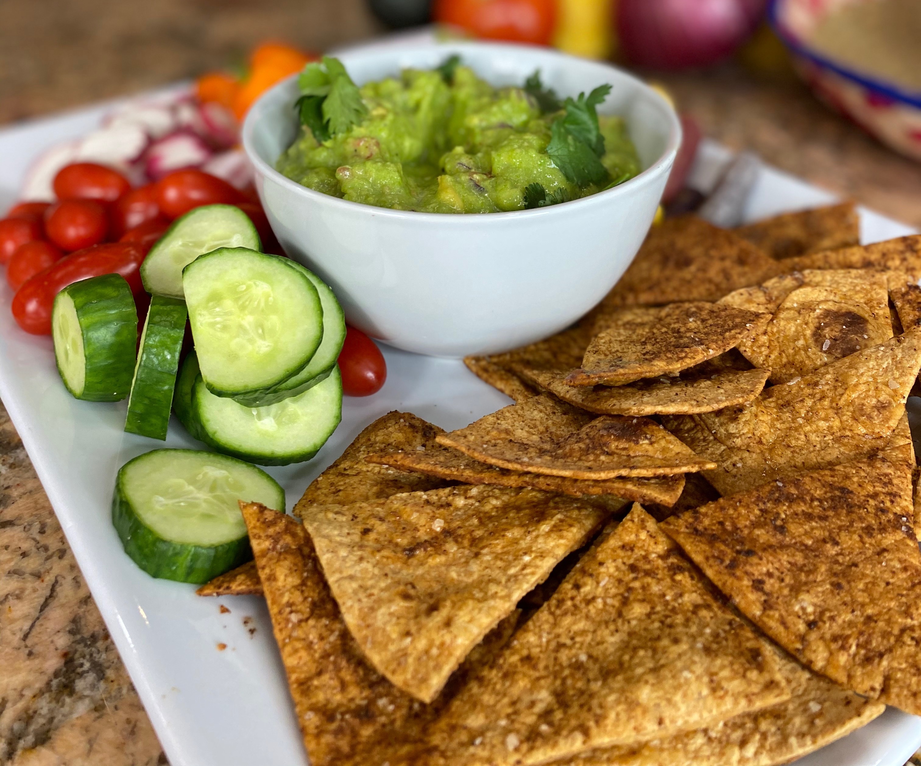 Air-Fried Spiced Tortilla Chips with Lime and Cilantro