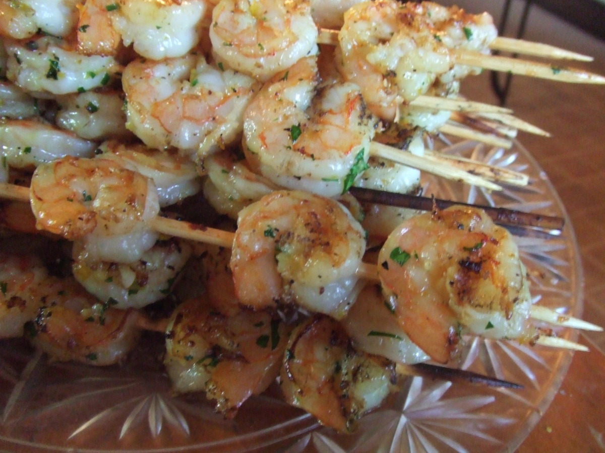Zesty Lemon-Garlic Shrimp Skewers