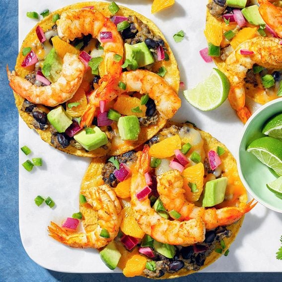 Plantain and Shrimp Tostada