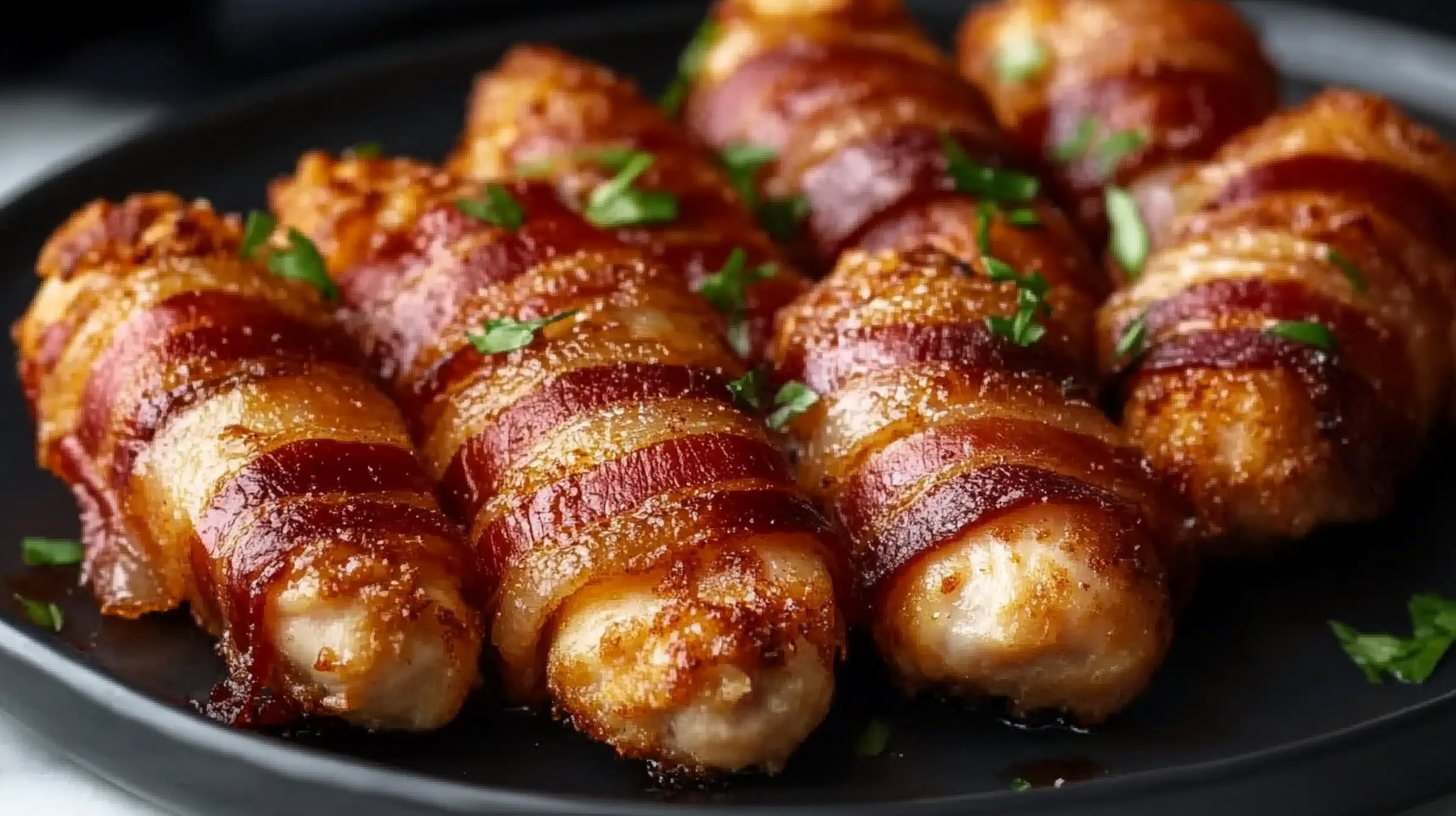 Crispy Bacon-Wrapped Chicken Tenders with Avocado Salsa