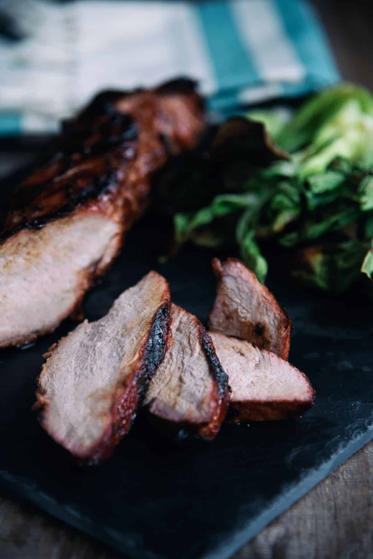 Soy-Ginger Glazed Pork Tenderloin with Bok Choy